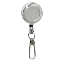 Load image into Gallery viewer, Small Round Metal Reel with Pin Clip and Metal Hook
