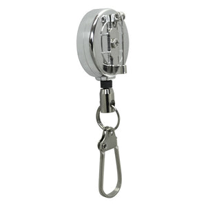 Small Round Metal Reel with Pin Clip and Metal Hook
