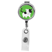 Load image into Gallery viewer, CAT - Cute Animals Series Mini Chrome ID Badge Reel
