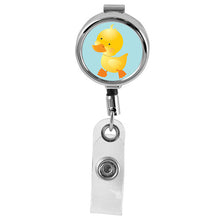 Load image into Gallery viewer, DUCK - Cute Animals Series Mini Chrome ID Badge Reel
