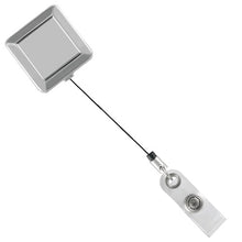 Load image into Gallery viewer, Designer Animals Square Chrome Badge Reels - Nylon Cord

