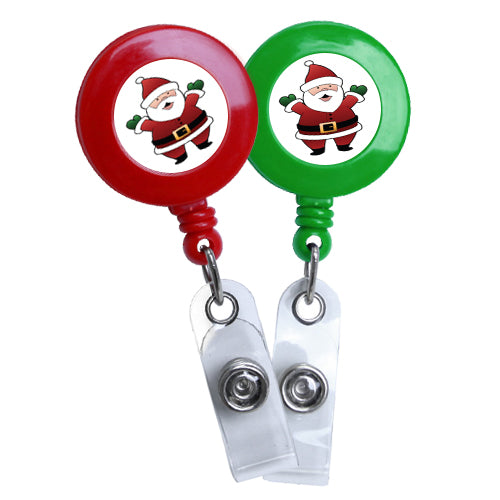 Santa Plastic Badge Reel