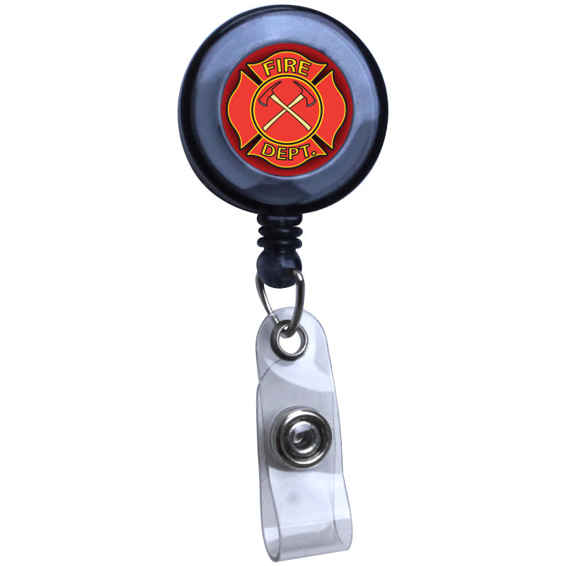 Fire Fighter Translucent Plastic Badge Reel