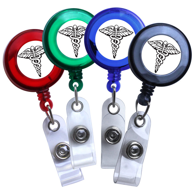 Medical Symbol Translucent Plastic Badge Reel – Retractable Reels