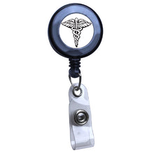 Load image into Gallery viewer, Black - Medical Symbol Translucent Plastic Badge Reel
