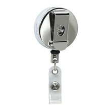 Load image into Gallery viewer, Large Chrome ID Badge Reel, Belt Clip
