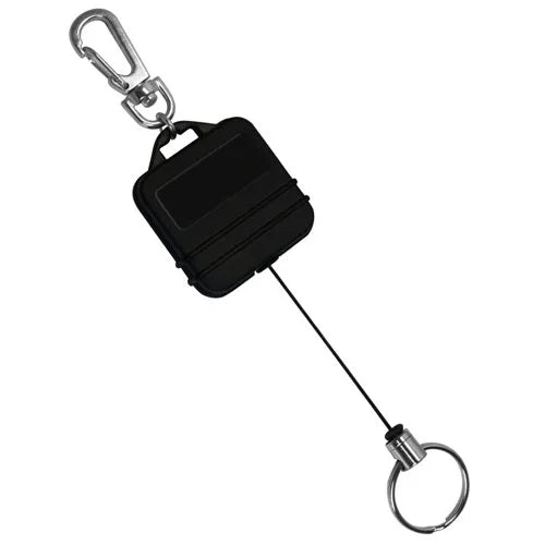 Square Pull Key Reel, with lobster claw clasp, split ring – Retractable ...